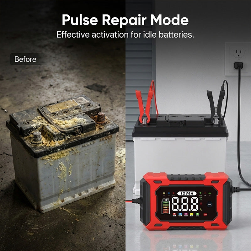 Professional 12V 6A Smart Lead-Acid Charger