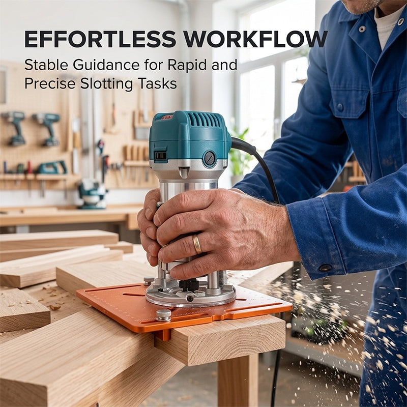 Aluminum Dual-Fence Router Slotting Guide