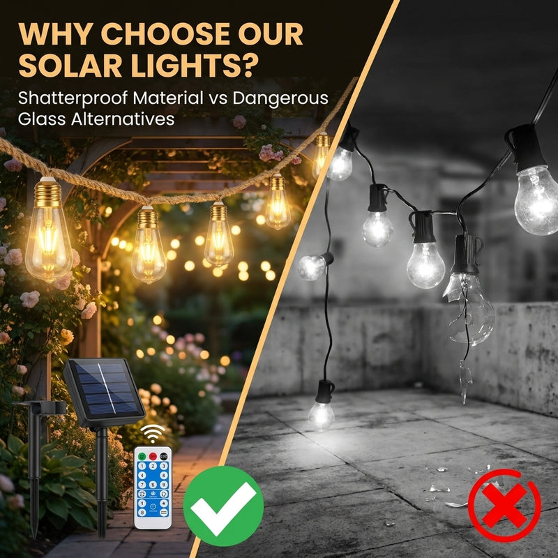 Outdoor Backyard Solar String Lights