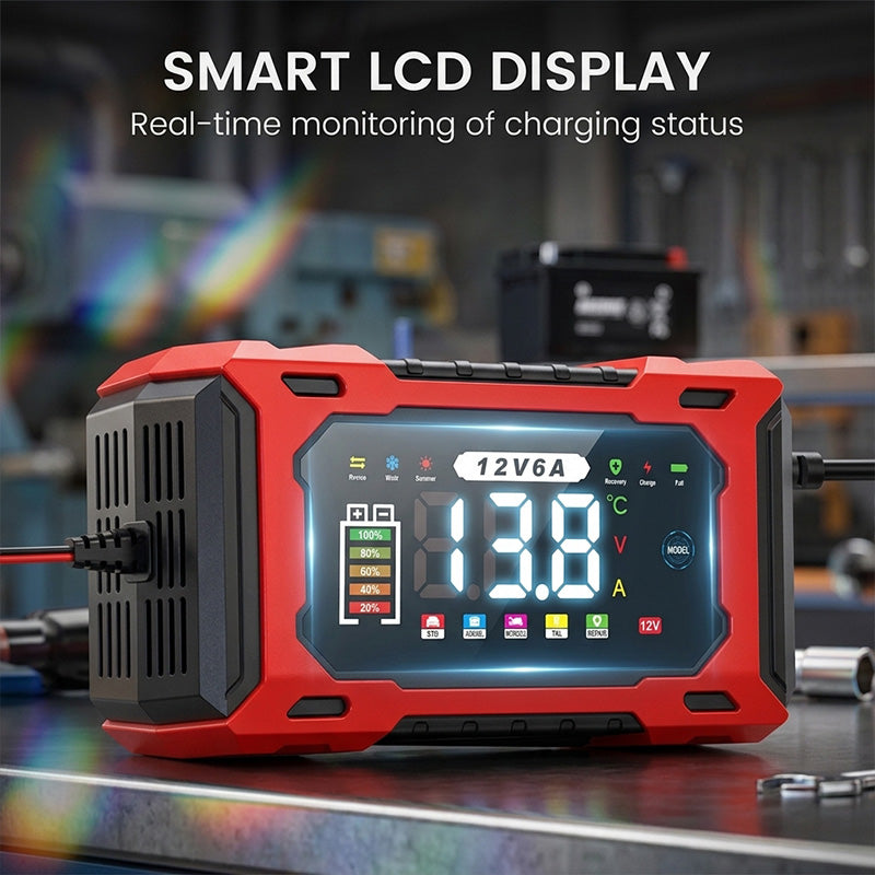Professional 12V 6A Smart Lead-Acid Charger