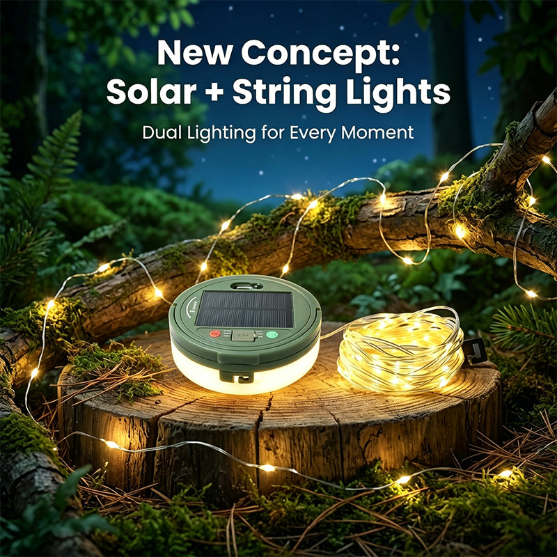 Multifunctional Solar Camping Tape Measure Light