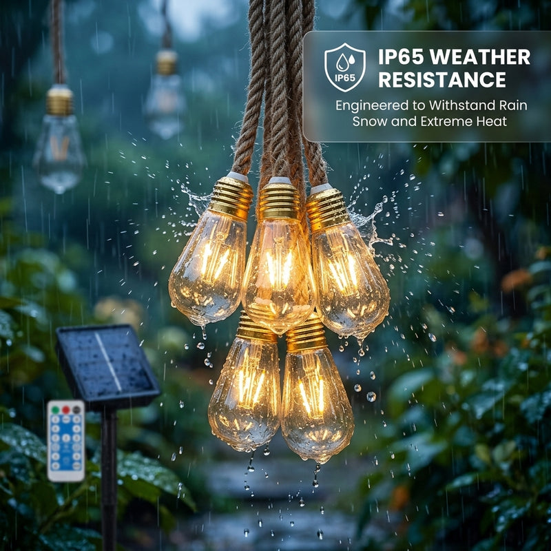 Outdoor Backyard Solar String Lights