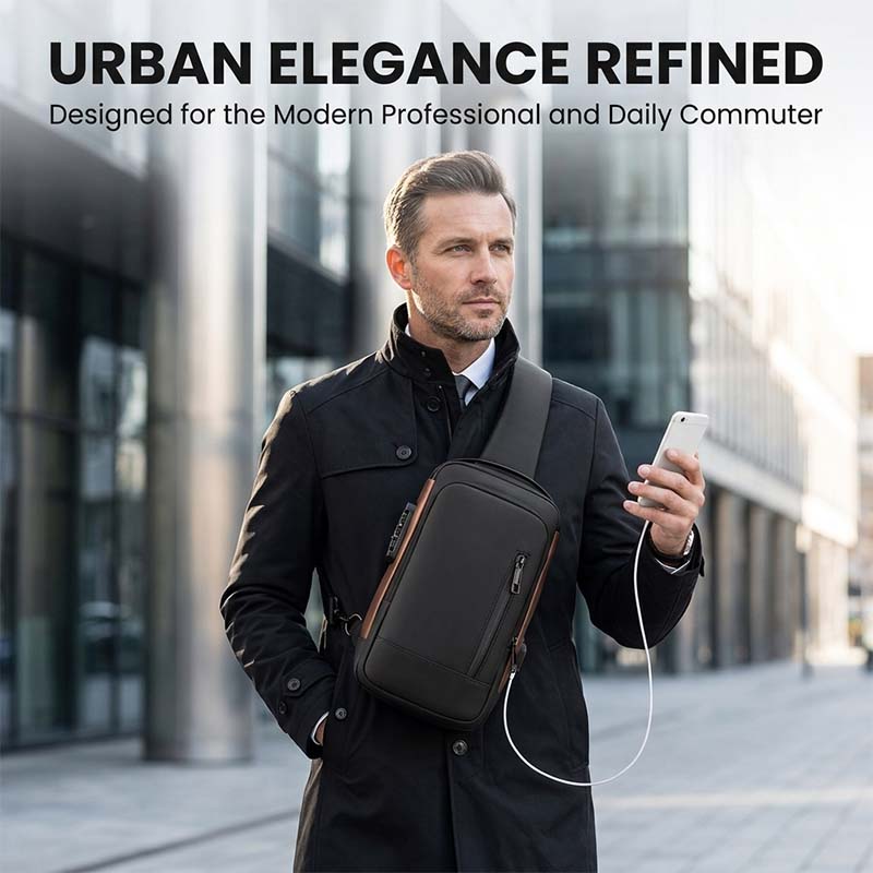 Anti-Theft USB Charging Shoulder Crossbody Bag