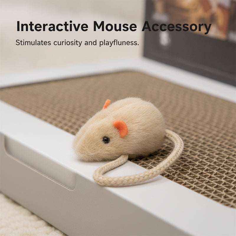 Cute Laptop Cat Scratching Board with Mouse Toy