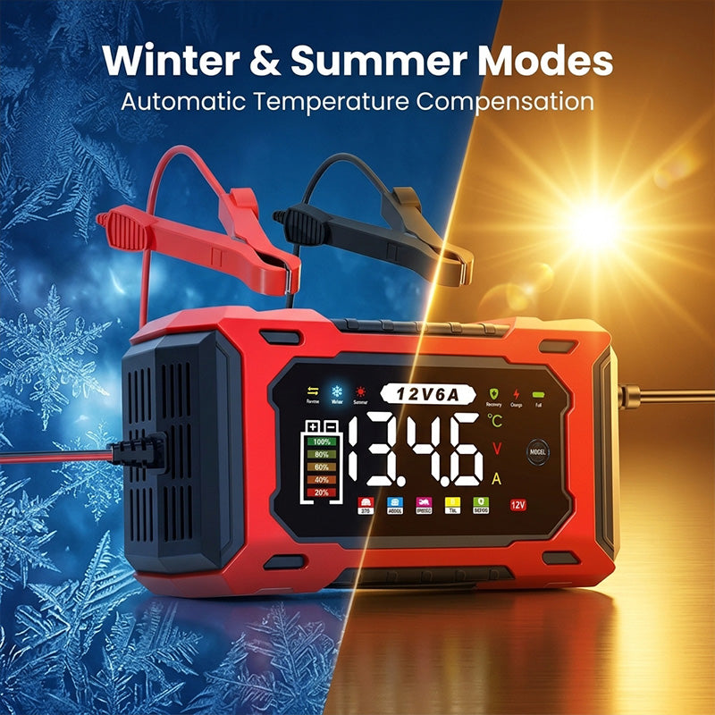 Professional 12V 6A Smart Lead-Acid Charger