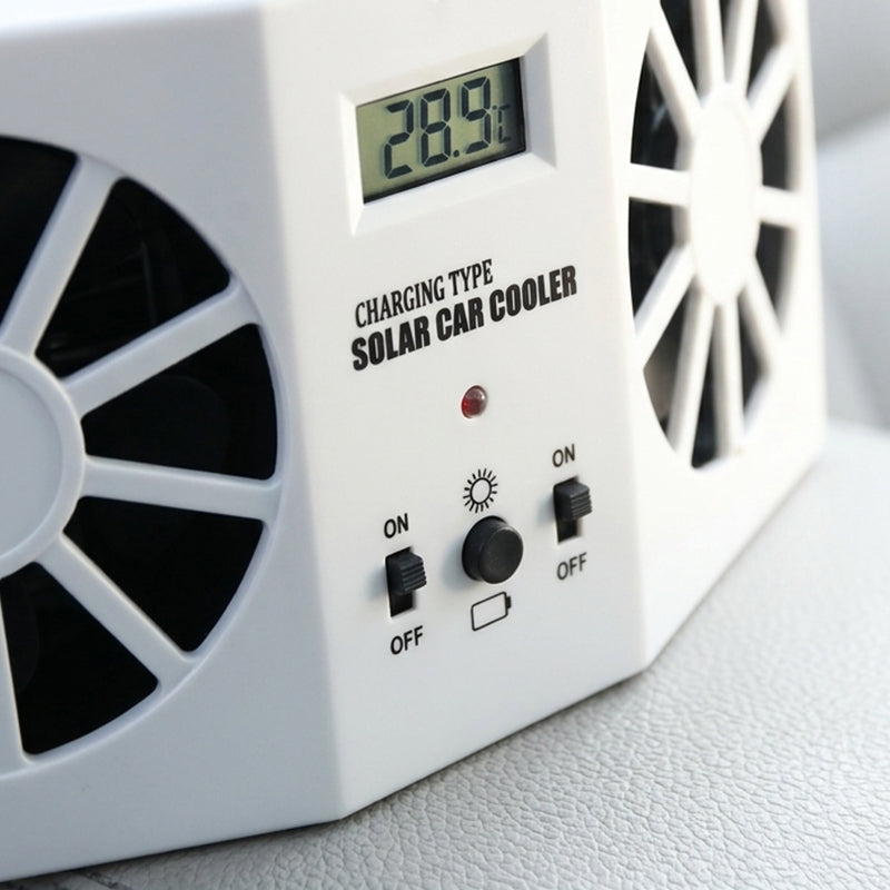 Solar Car Window Exhaust Fan Cooling Ventilator