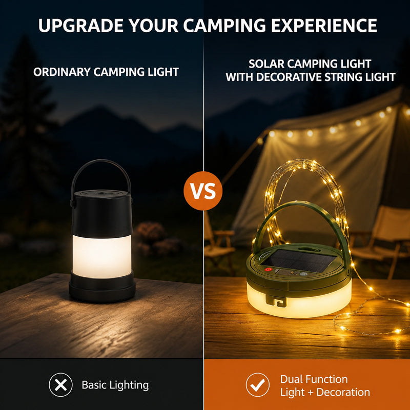 Multifunctional Solar Camping Tape Measure Light