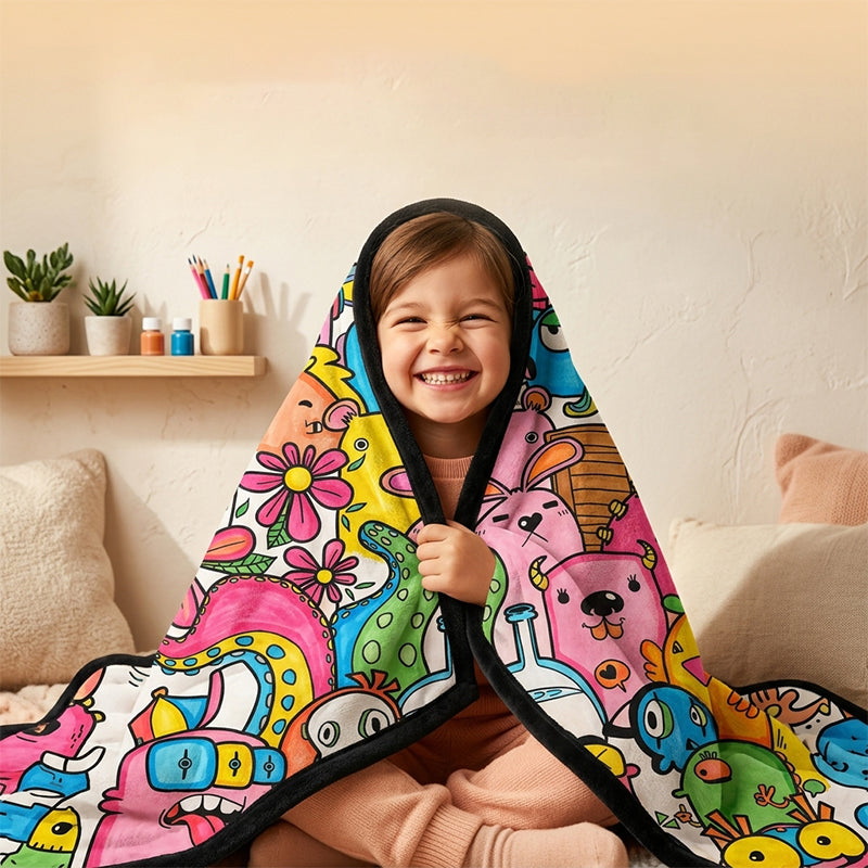 DIY Coloring Soft Blanket
