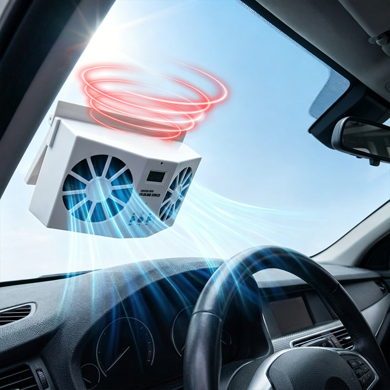 Solar Car Window Exhaust Fan Cooling Ventilator