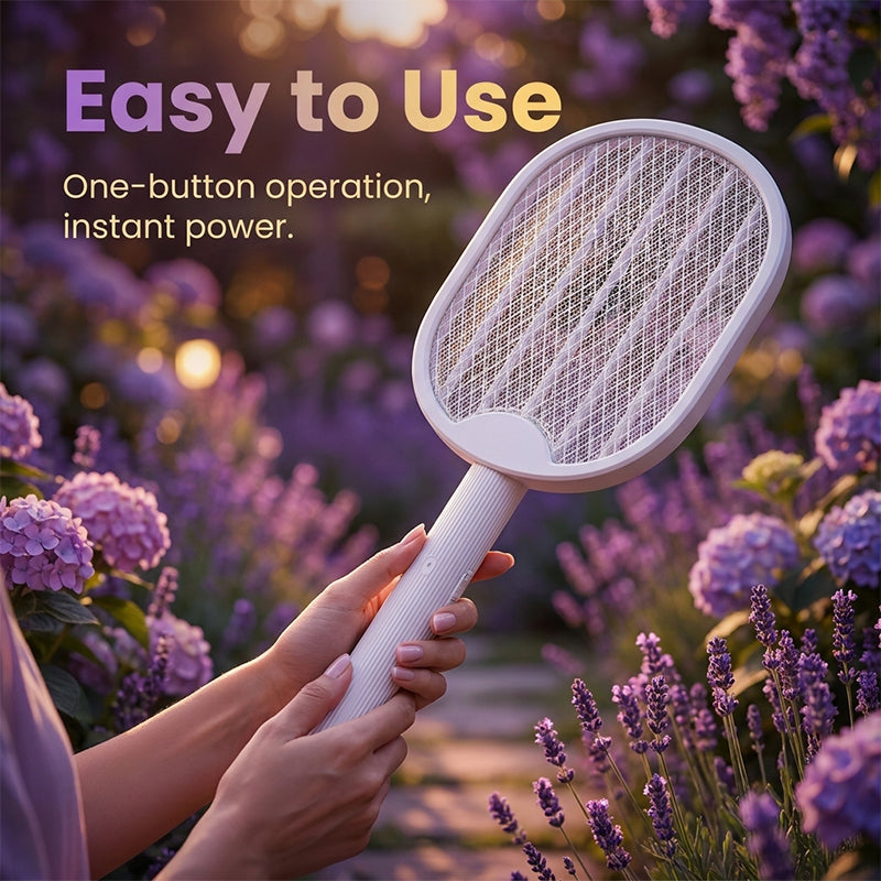 2-in-1 Foldable Electric Mosquito Swatter