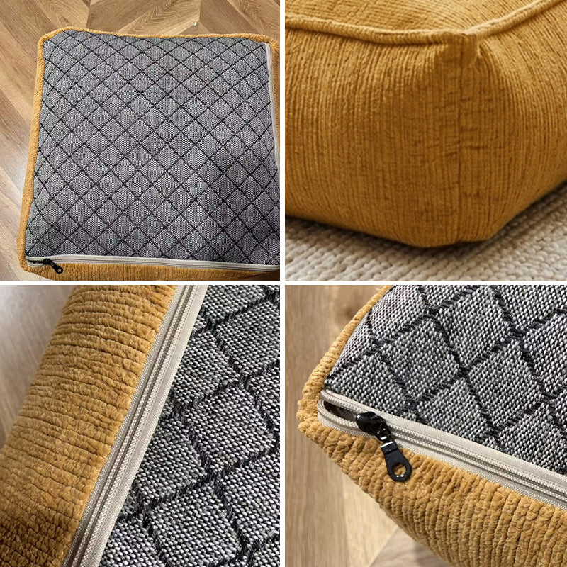 Foldable Upholstered Storage Ottoman Stool