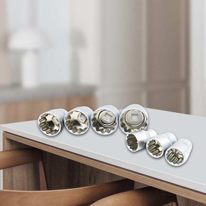 19-piece set of 12-point plum tooth socket head