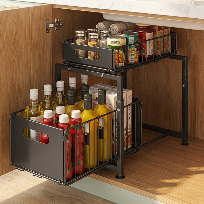 Adjustable Under Sink Pull Out Organizer