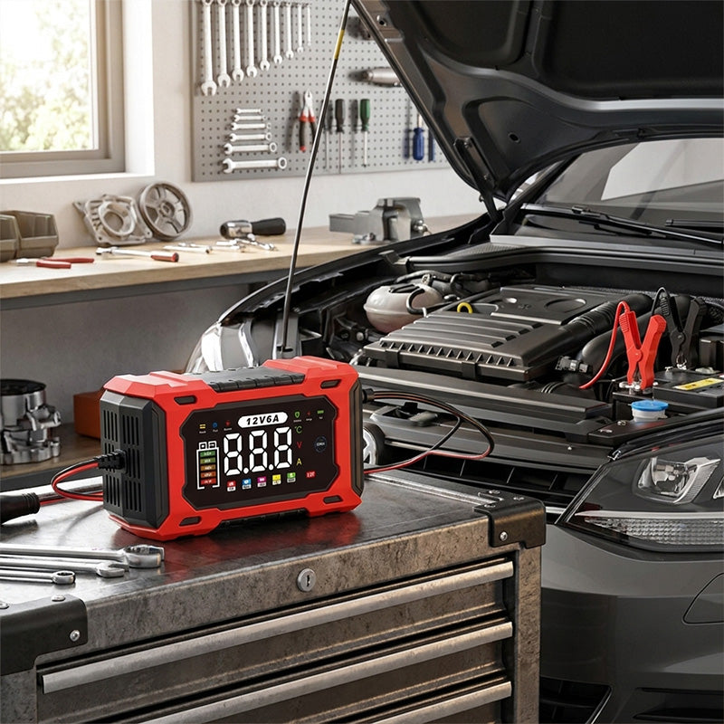 Professional 12V 6A Smart Lead-Acid Charger