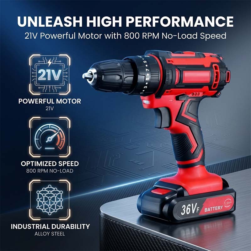 Powerful 18V Cordless Multi-Function Drill