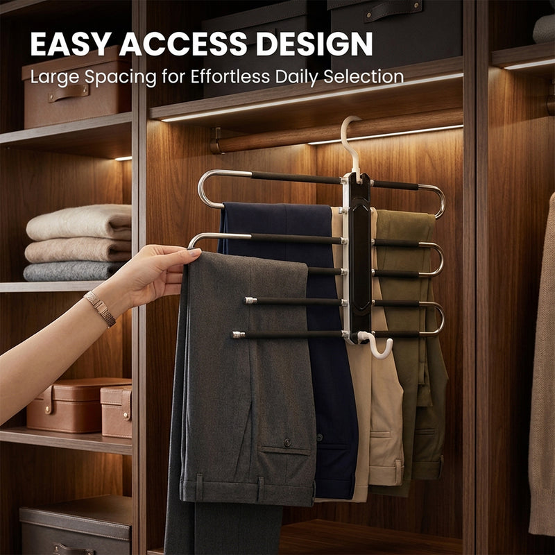 Multifunctional Non Slip Pants Hanger Organizer