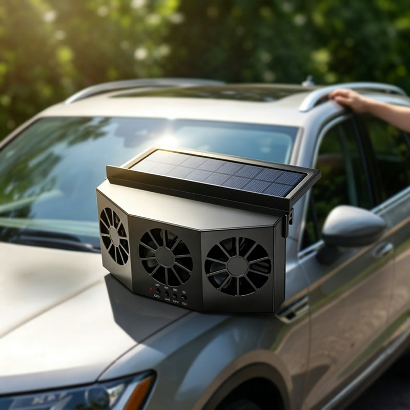 Solar Car Window Exhaust Fan Cooling Ventilator