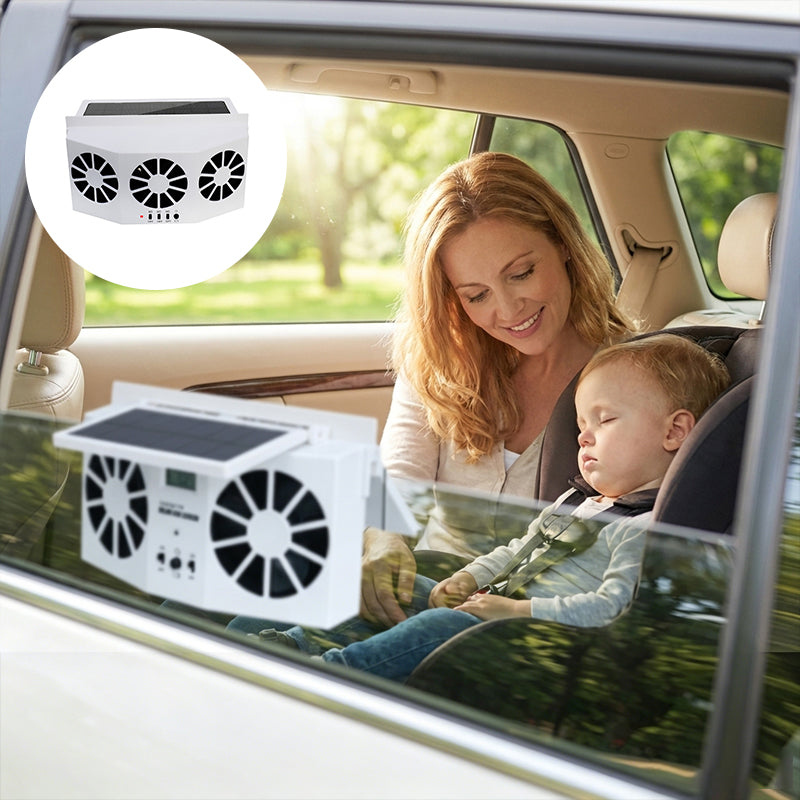 Solar Car Window Exhaust Fan Cooling Ventilator