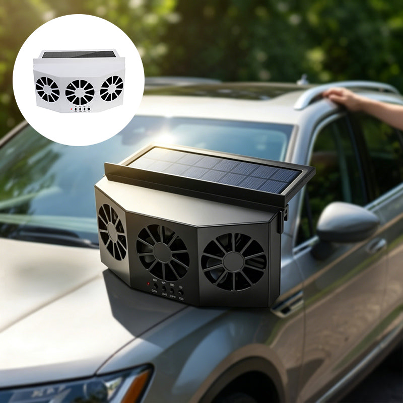 Solar Car Window Exhaust Fan Cooling Ventilator
