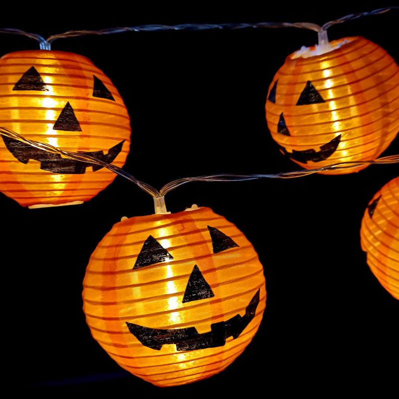 Halloween Foldable Pumpkin String Lights