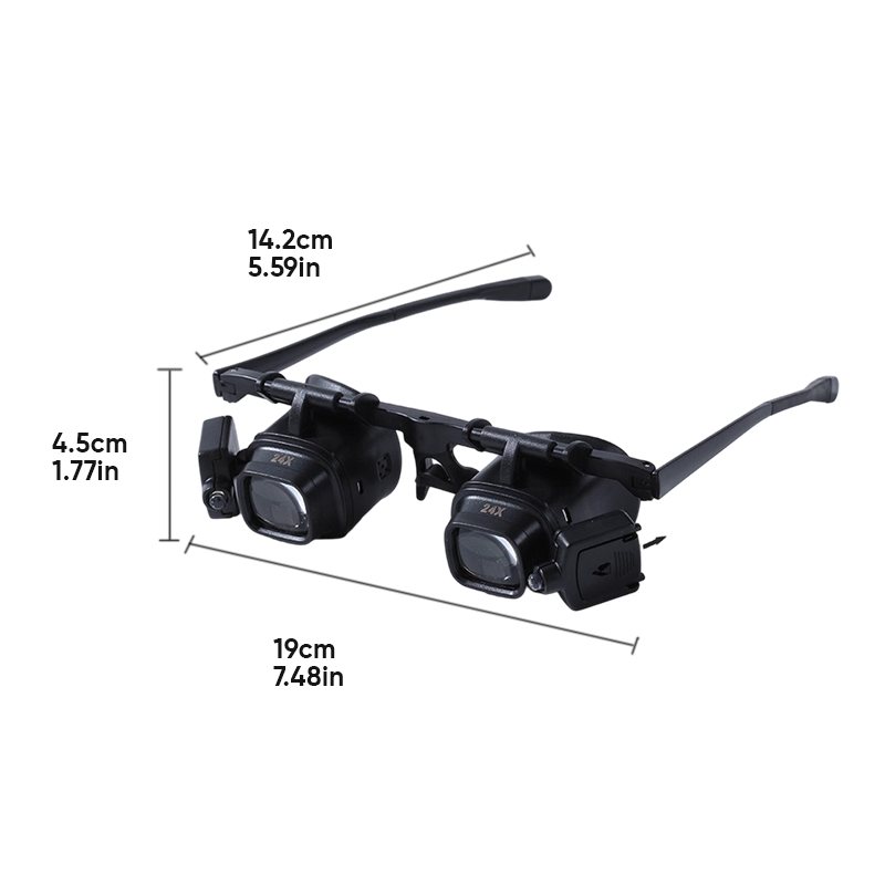 Illuminated Magnifier with Multi-Magnification Lenses