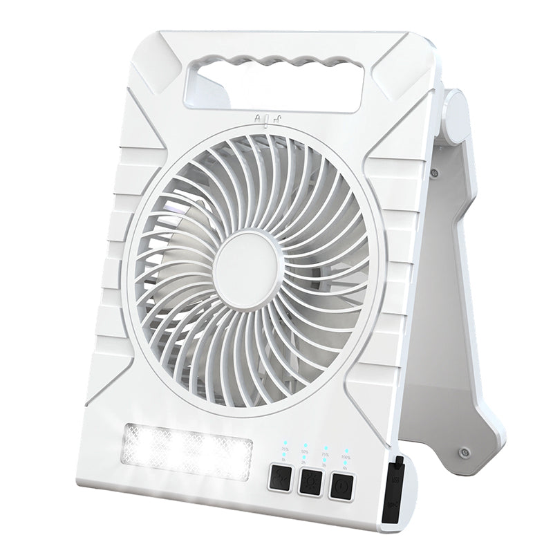 Portable Solar Charging Fan with LED Light