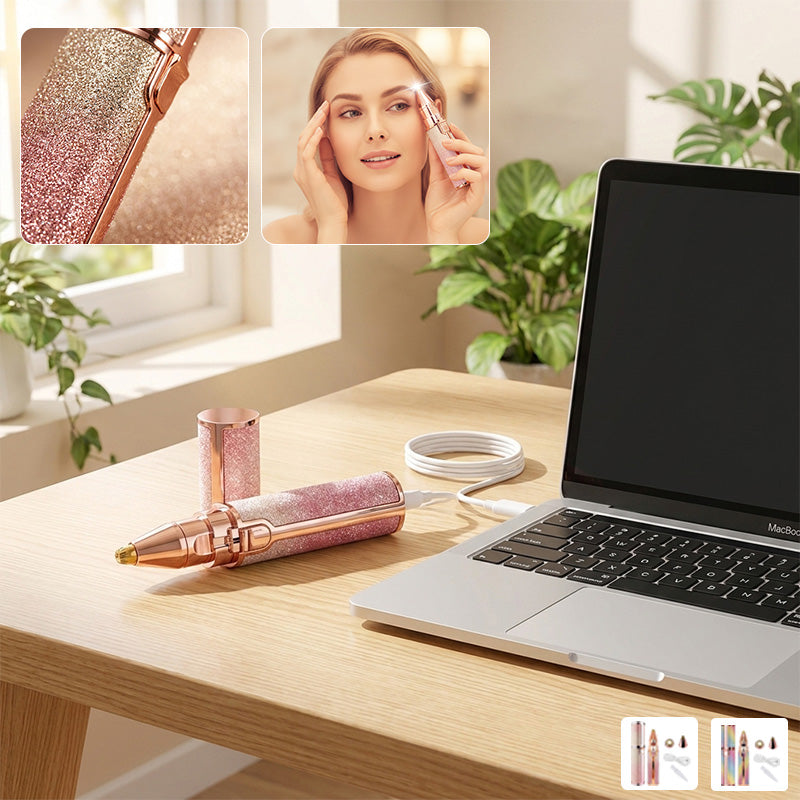 2-in-1 Portable Eyebrow Trimmer and Shaver