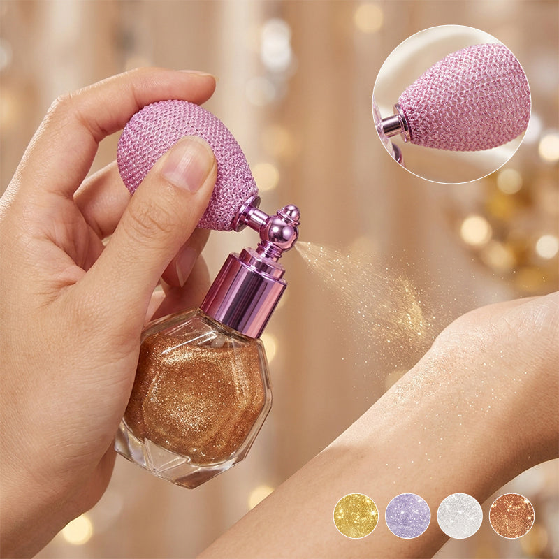 Radiant Golden Shimmer Spray Powder