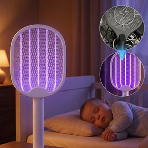 2-in-1 Foldable Electric Mosquito Swatter
