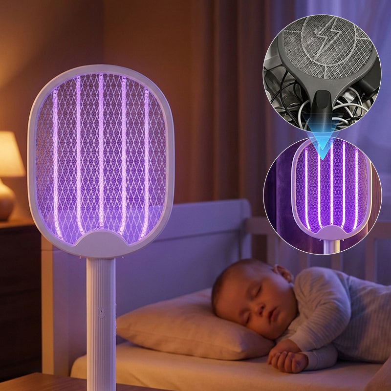 2-in-1 Foldable Electric Mosquito Swatter