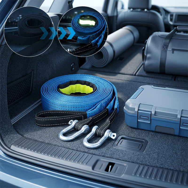 Aless™ Heavy-Duty 5M 8T Vehicle Tow Strap