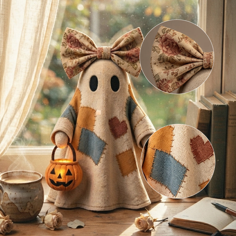 Patchwork Ghost Halloween Decoration