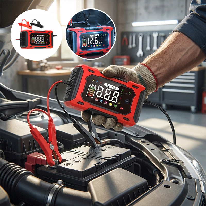Professional 12V 6A Smart Lead-Acid Charger