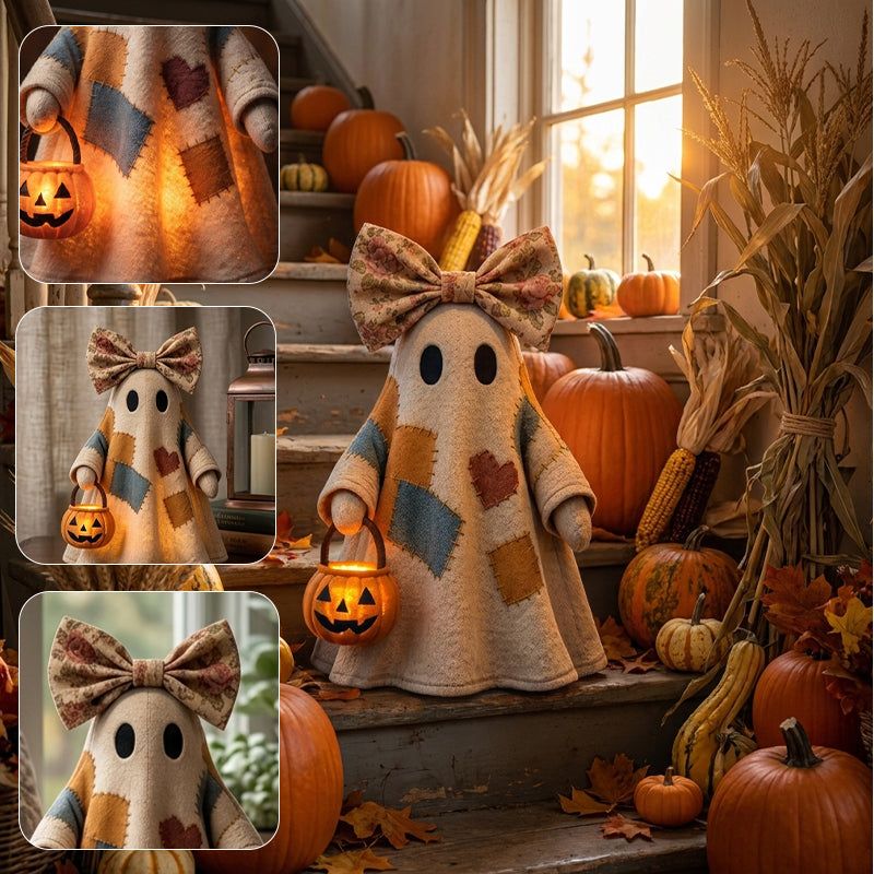 Patchwork Ghost Halloween Decoration