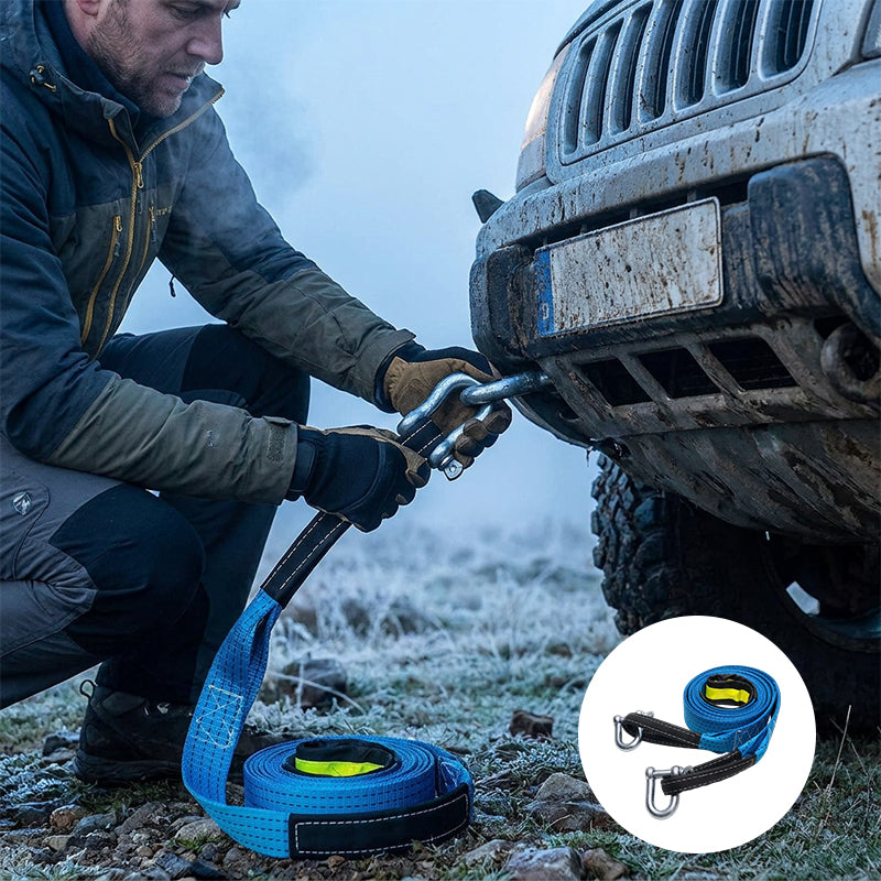 Aless™ Heavy-Duty 5M 8T Vehicle Tow Strap