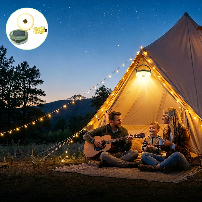 Multifunctional Solar Camping Tape Measure Light