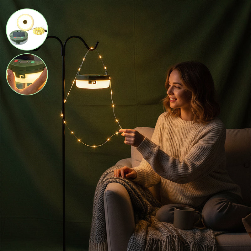 Multifunctional Solar Camping Tape Measure Light